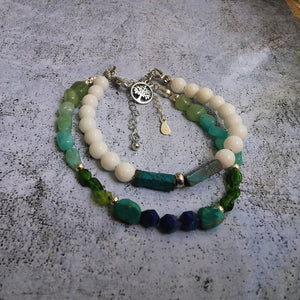 Bracelet jade blanc et arbre de vie