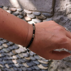 Bracelet FANCY pierres et cordon