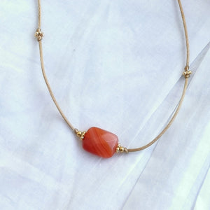Collier CANDY Agate orange