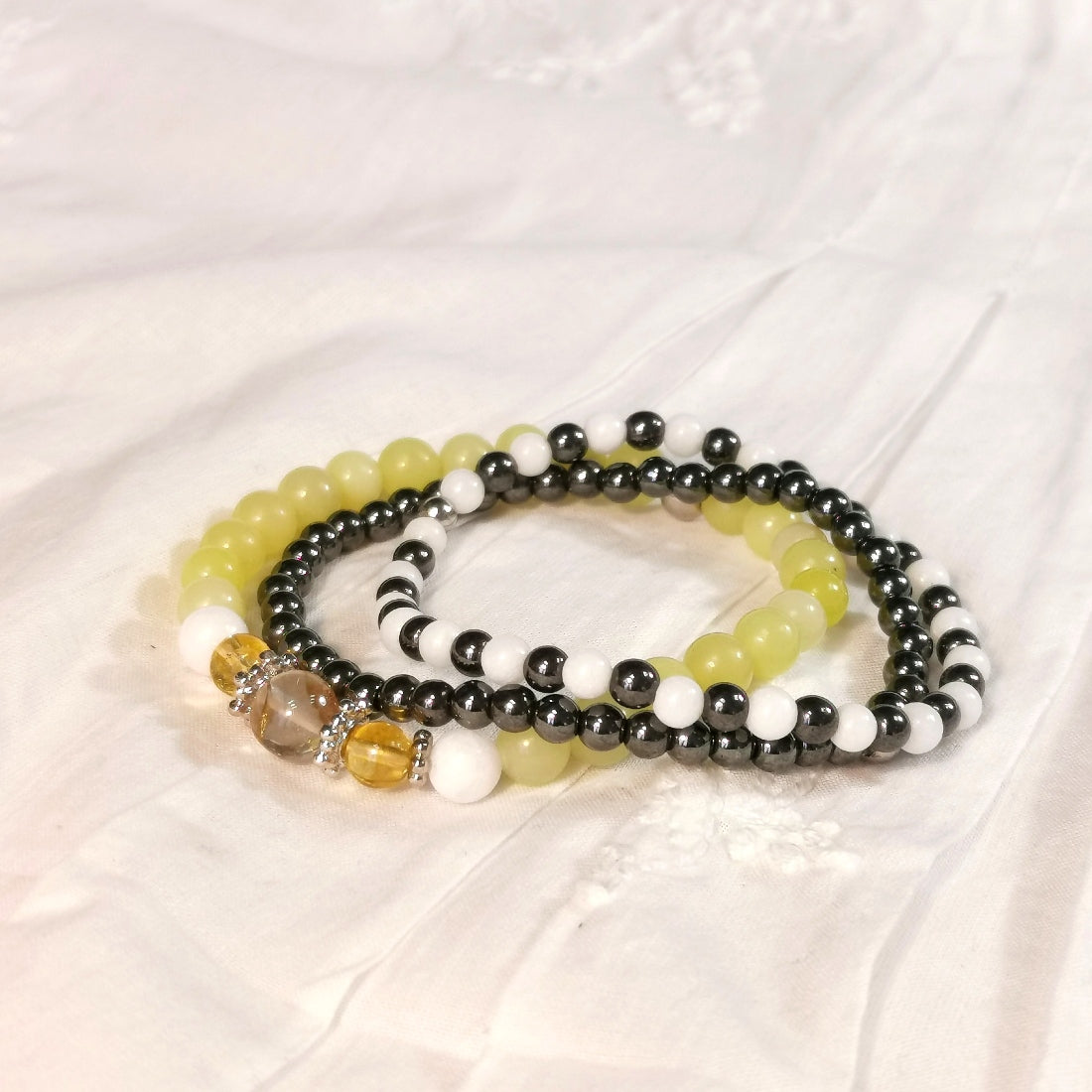 Bracelet pierre jaune JE VEUX DU SOLEIL
